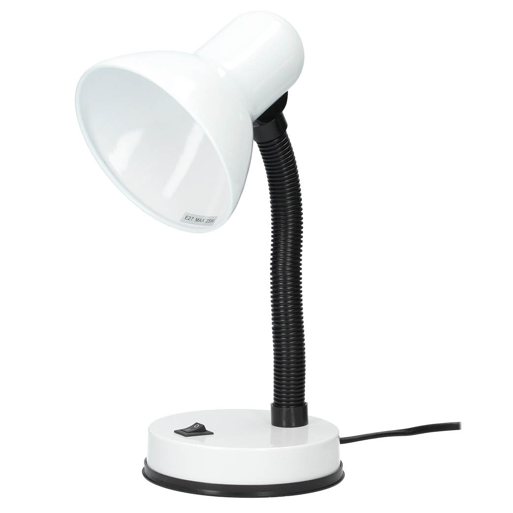 Bell desk lamp E27 white Garsaco